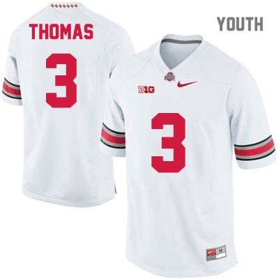 Ohio State Buckeyes Youth Michael Thomas #3 White Authentic Nike College NCAA Stitched Football Jersey SV19Q04XM